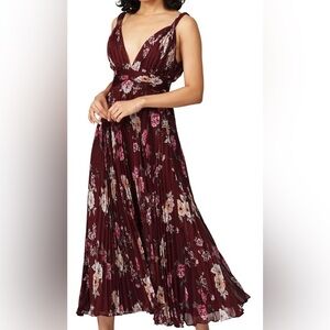 Jill Jill Stuart Zola Print Dress - Burgundy Floral Maxi Dress
